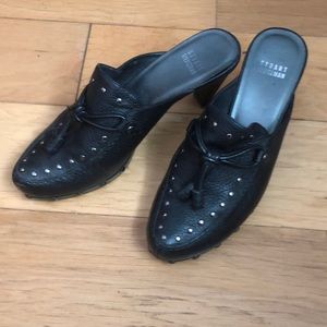 Stuart Weitzman studded black heels. Size 8 m.